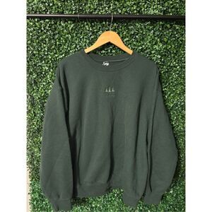 SWIG SODA DARK GREEN EMBROIDERED CREWNECK SZ LARGE/XL